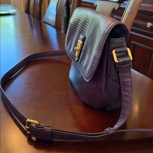 Marc By Marc Jacobs Lizard Embossed Color Purple Shoulder bag/ Crossbody Bag - Picture 5 of 17